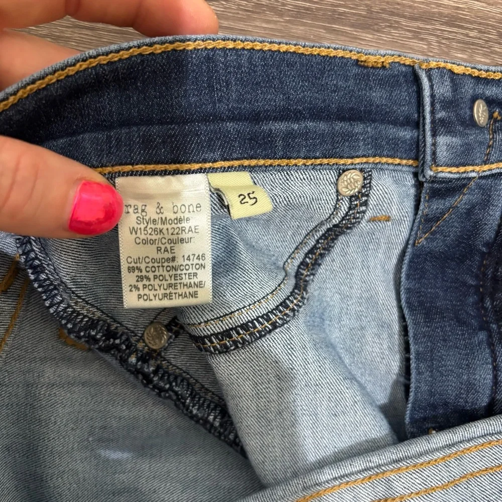 RAG & BONE Capri Denim Skinny Jeans in Rae Size 25 Minimalist Emo Indie